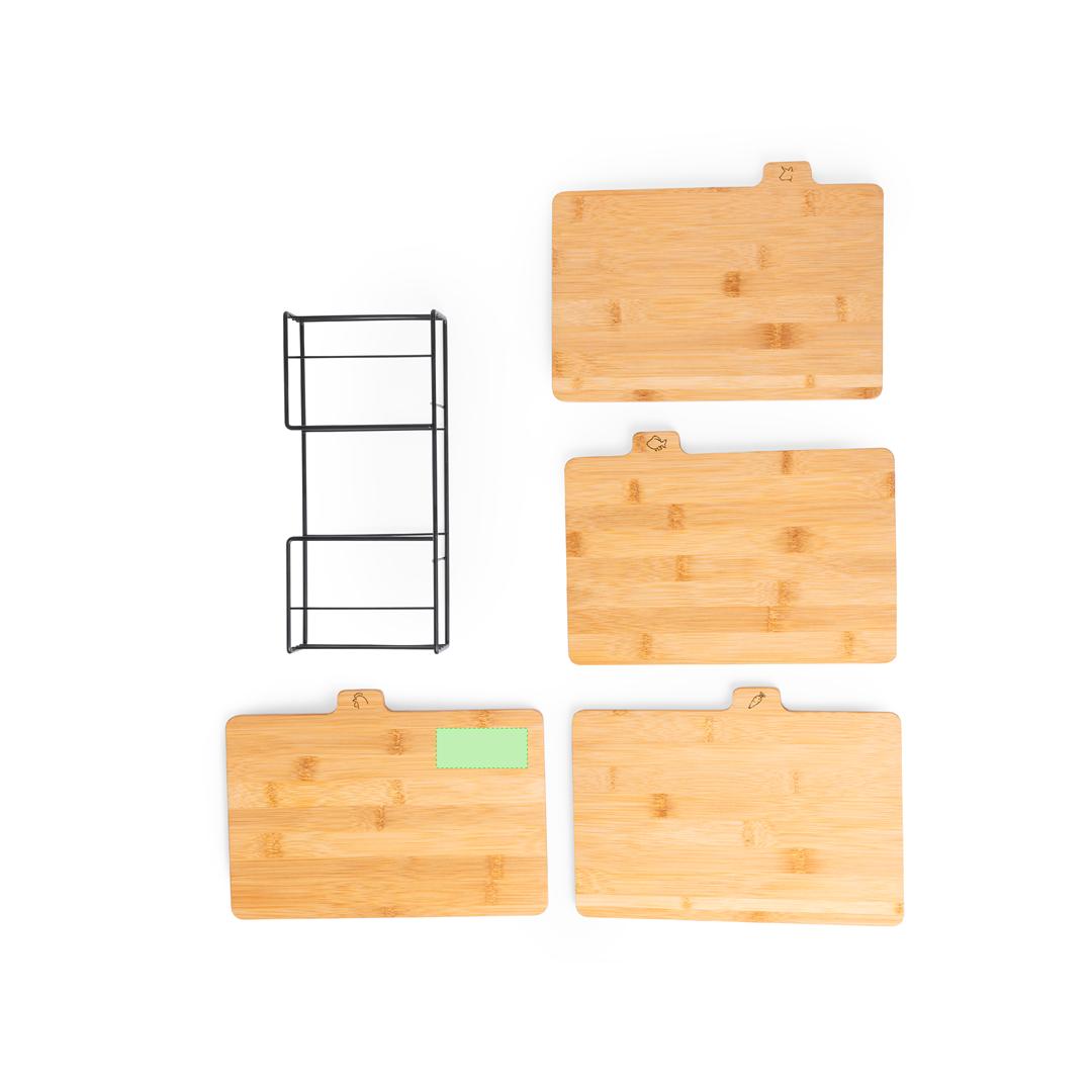 Set de tablas de corte de bambú 4 piezas