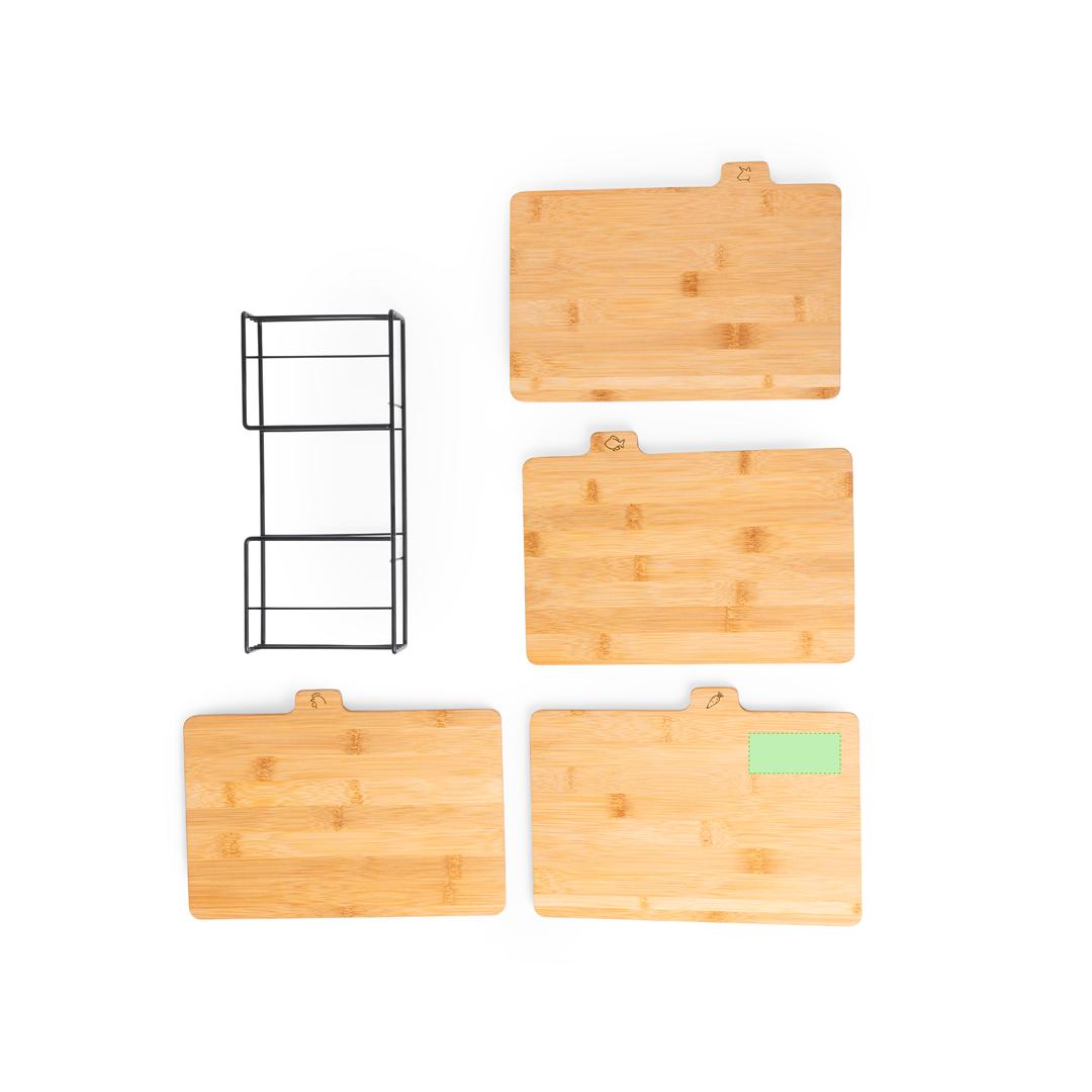 Set de tablas de corte de bambú 4 piezas