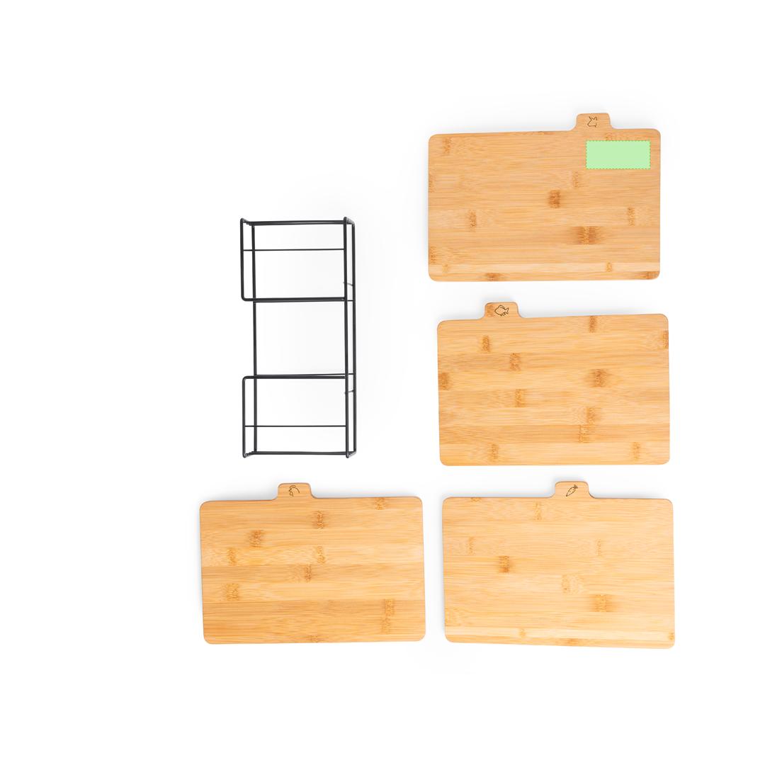Set de tablas de corte de bambú 4 piezas