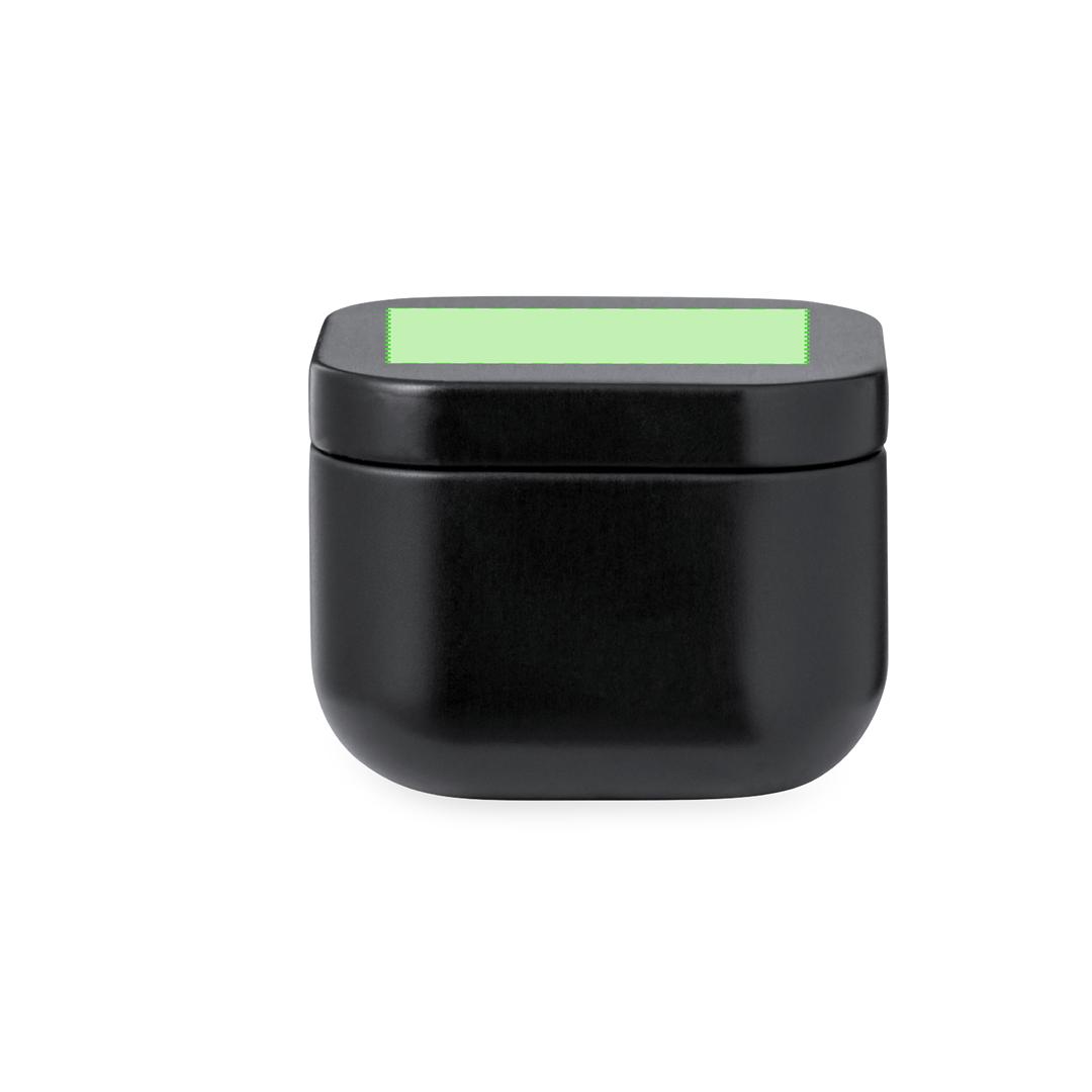 Vela aromática de metal aroma vainilla compacta