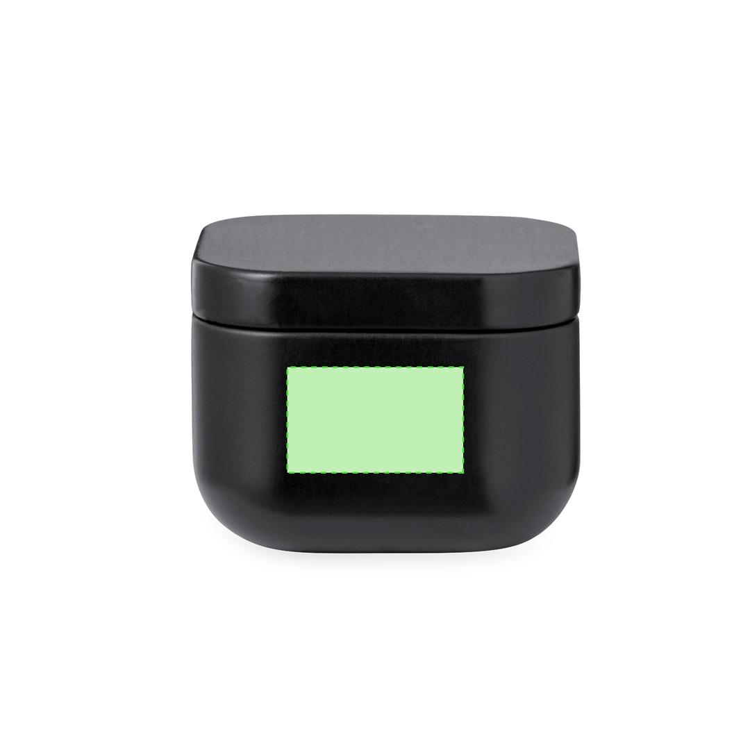Vela aromática de metal aroma vainilla compacta