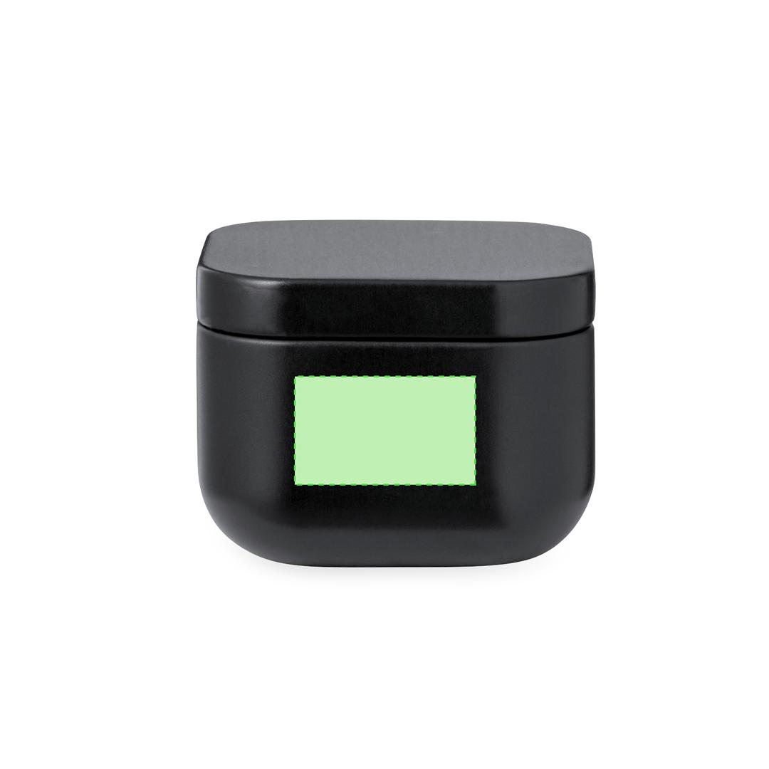 Vela aromática de metal aroma vainilla compacta