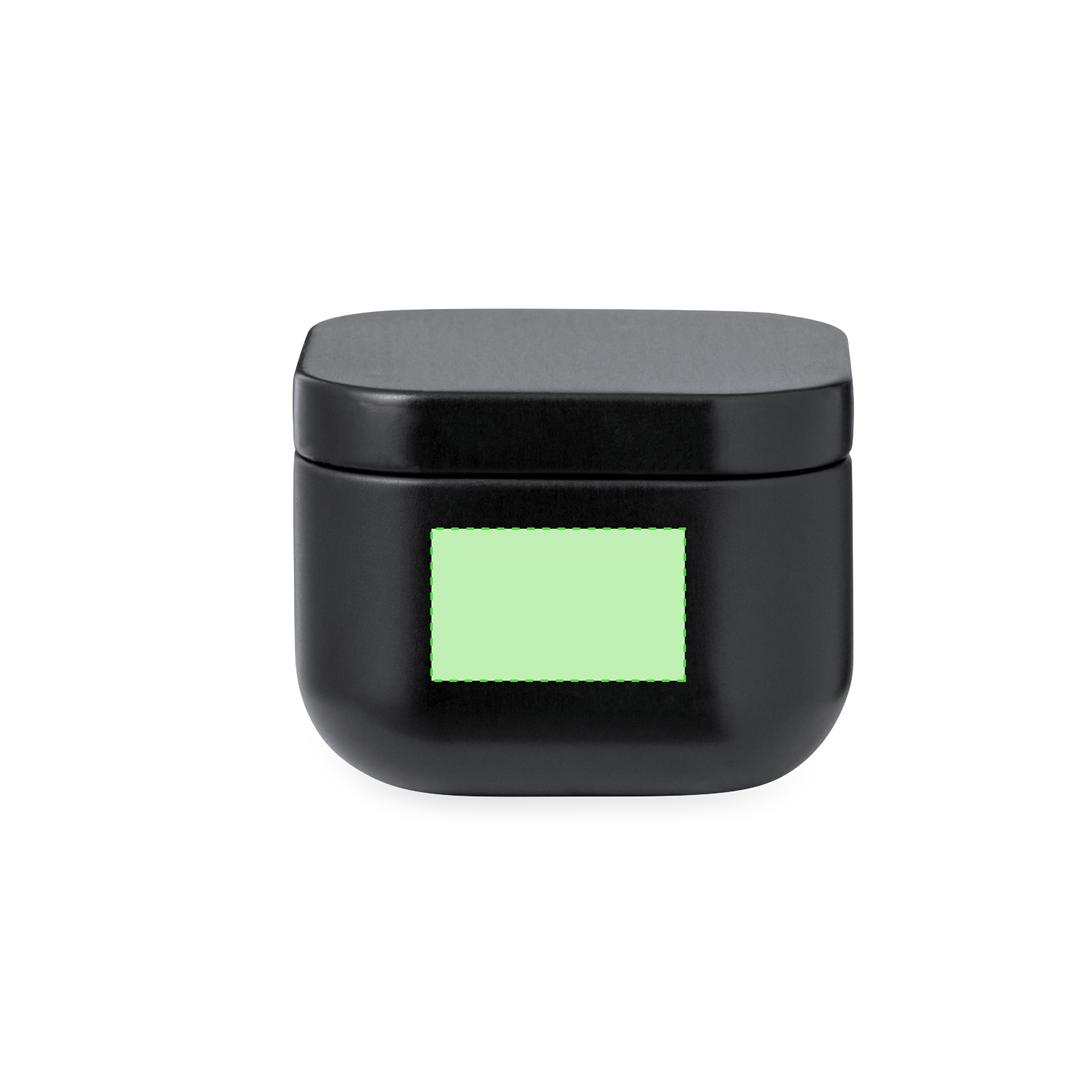 Vela aromática de metal aroma vainilla compacta