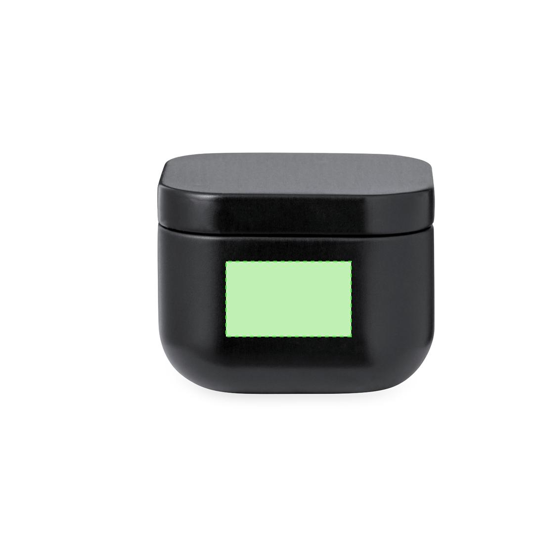 Vela aromática de metal aroma vainilla compacta