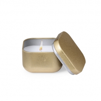 Vela aromática de metal aroma vainilla compacta