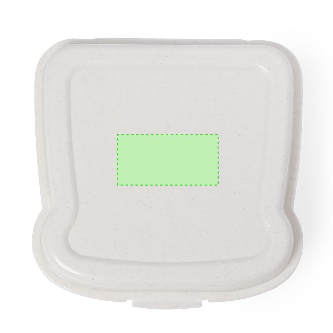 Fiambrera para sándwich de PP 450 ml en color natural con cierre de seguridad