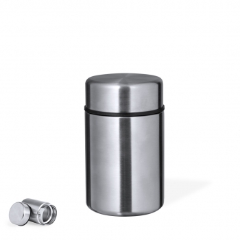 Fiambrera de acero inox de doble pared 600 ml con tapa de rosca hermética