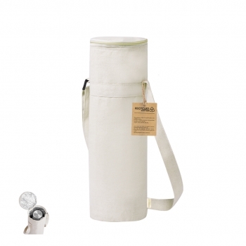 Funda nevera para botella de hasta 1,5 L en algodón reciclado con interior de aluminio