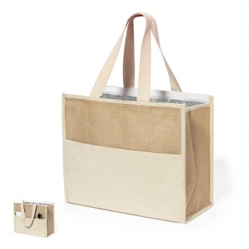 Bolsa nevera de aluminio isotérmica 43×34 cm con asas largas