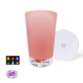 Posavasos LED con 6 luces que iluminan la bebida desde la base — adhesivo y con 2 modos de iluminación