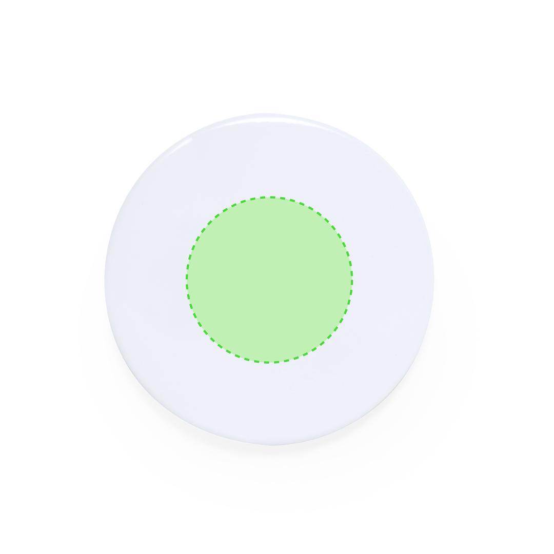 Pin blanco gran tamaño base para sublimación y estampación con imperdible