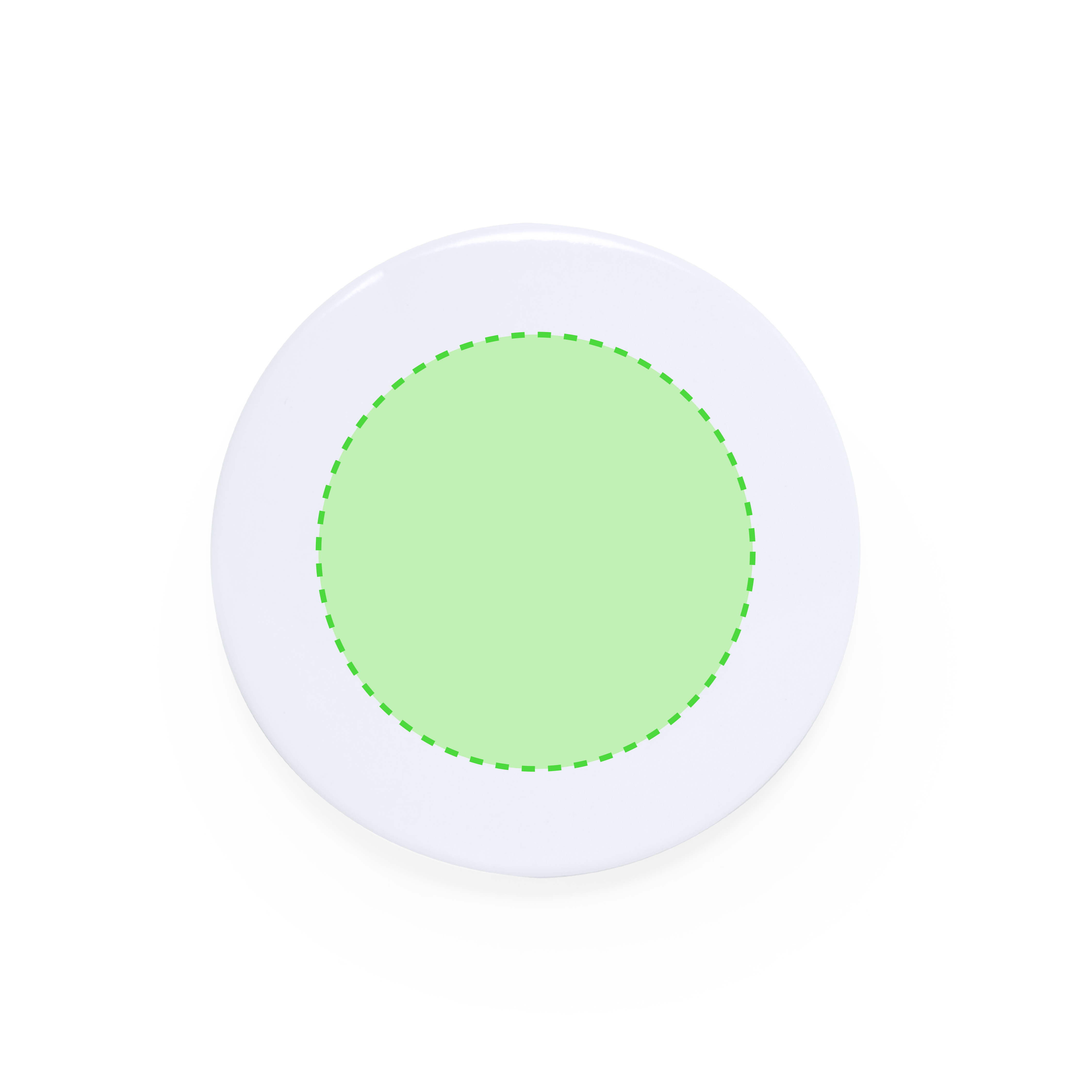 Pin blanco gran tamaño base para sublimación y estampación con imperdible