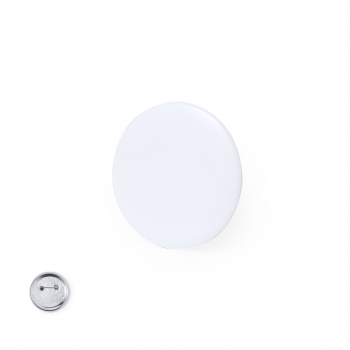 Pin blanco gran tamaño base para sublimación y estampación con imperdible