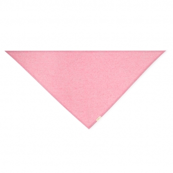 Pañoleta triangular extra de algodón reciclado 120 g/m² en colores vivos con etiqueta sostenible