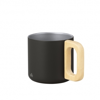 Taza de acero inoxidable reciclado con detalles de madera 400 ml
