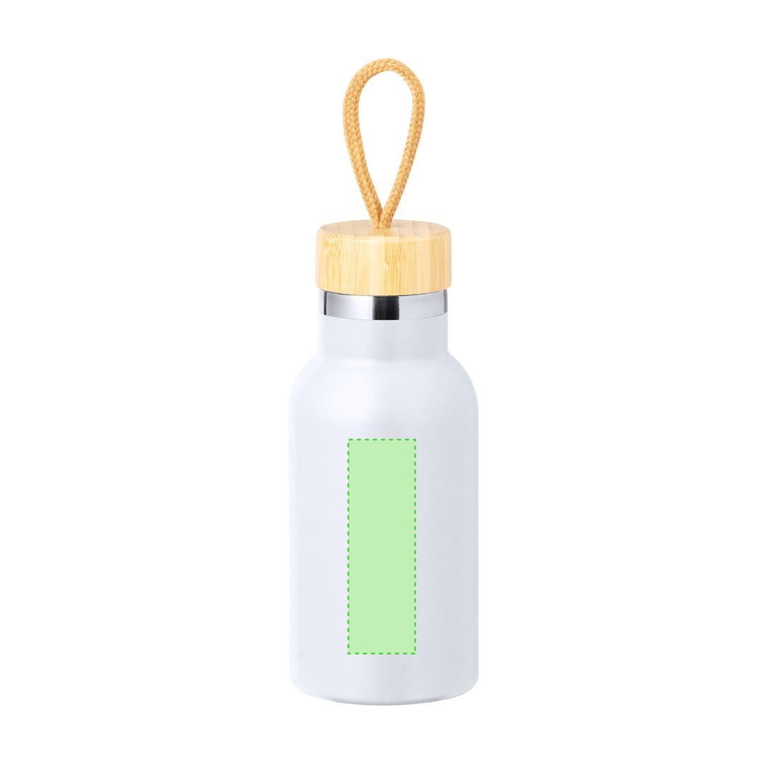 Bidón térmico mini de acero inoxidable y bambú 350 ml