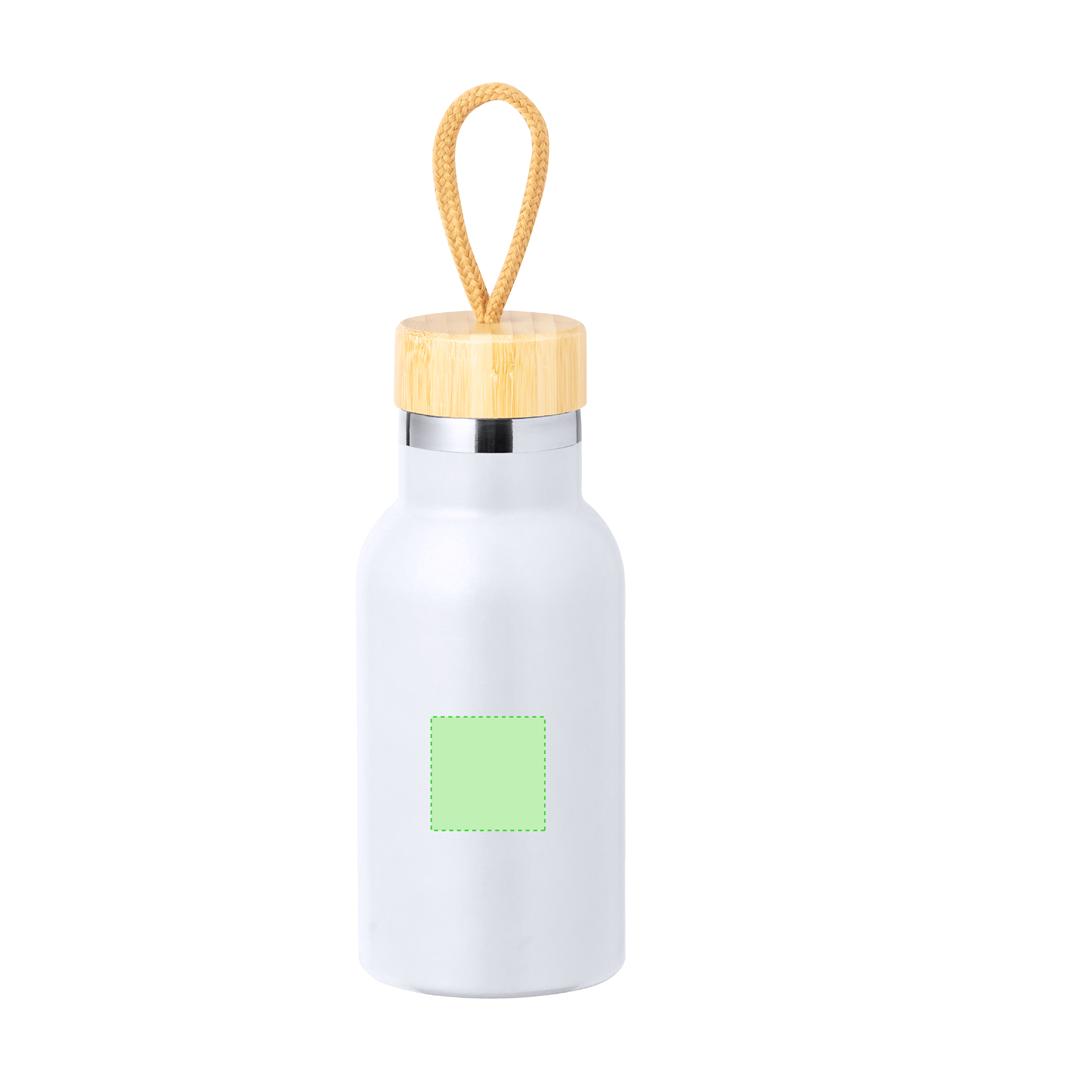 Bidón térmico mini de acero inoxidable y bambú 350 ml