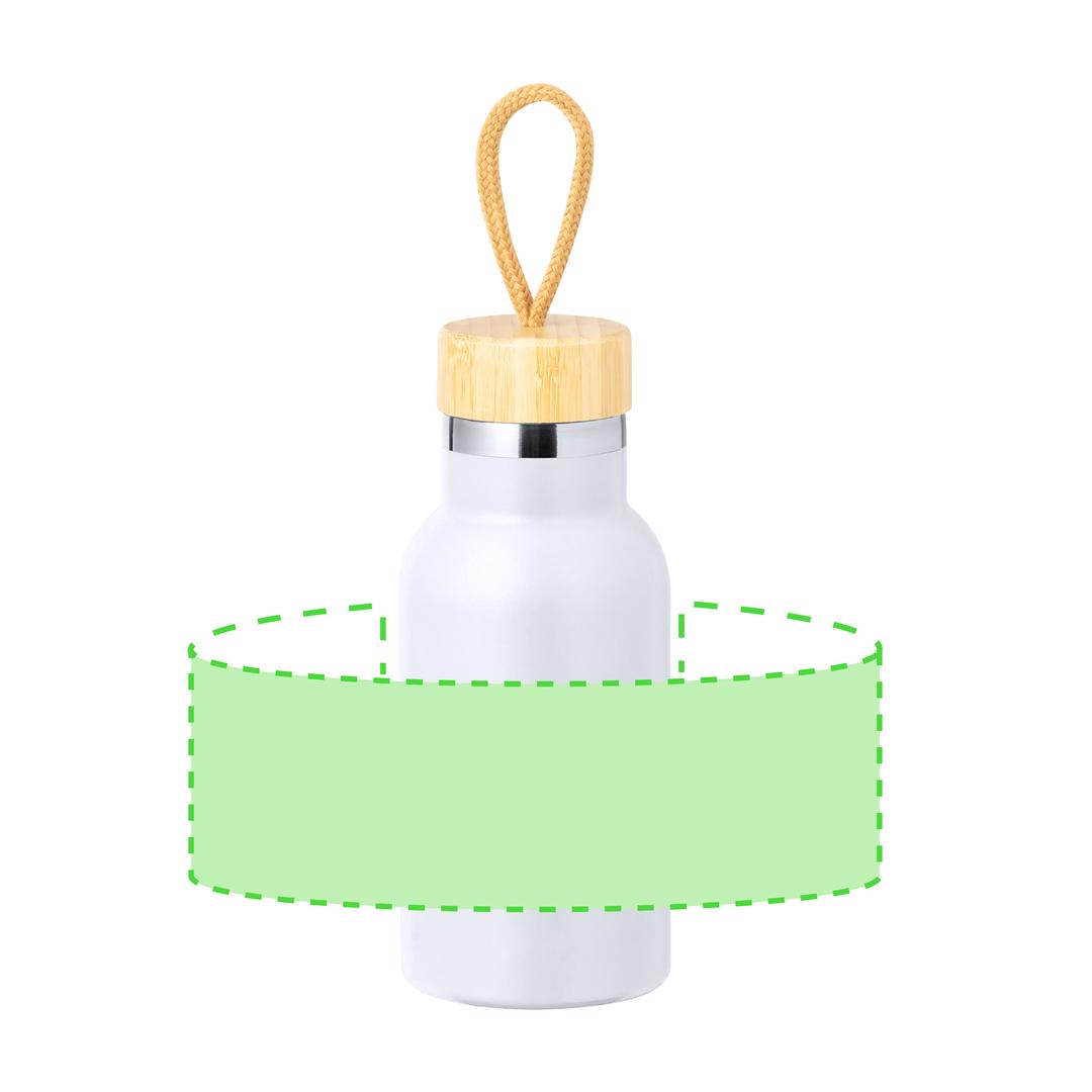 Bidón térmico mini de acero inoxidable y bambú 350 ml