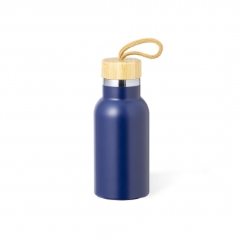 Bidón térmico mini de acero inoxidable y bambú 350 ml