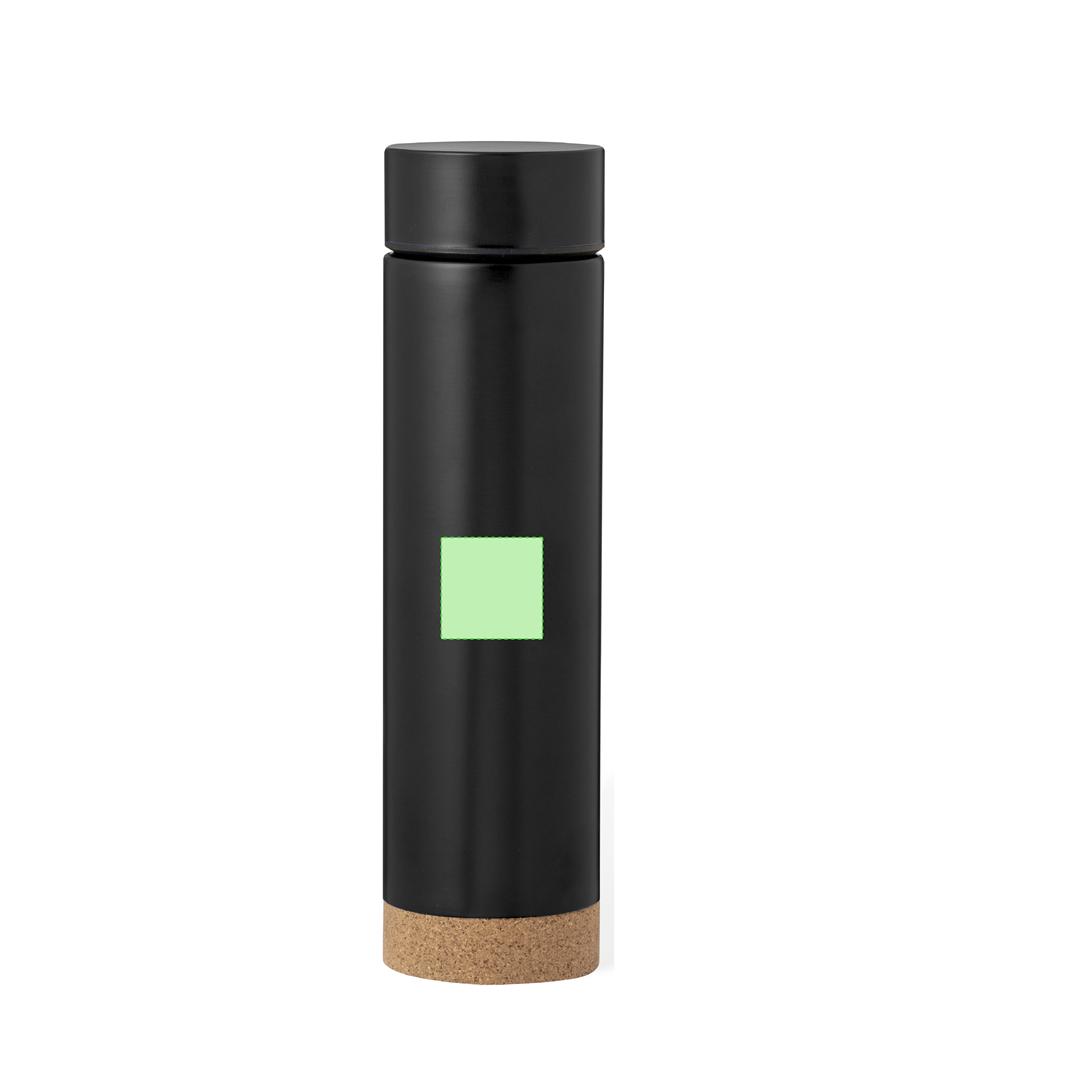 Termo de acero y base de corcho natural con infusor 470 ml