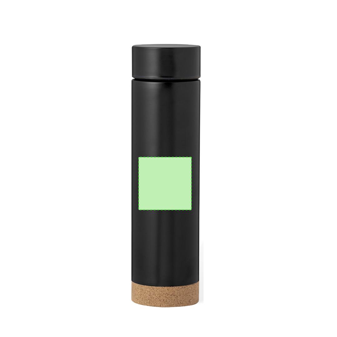 Termo de acero y base de corcho natural con infusor 470 ml