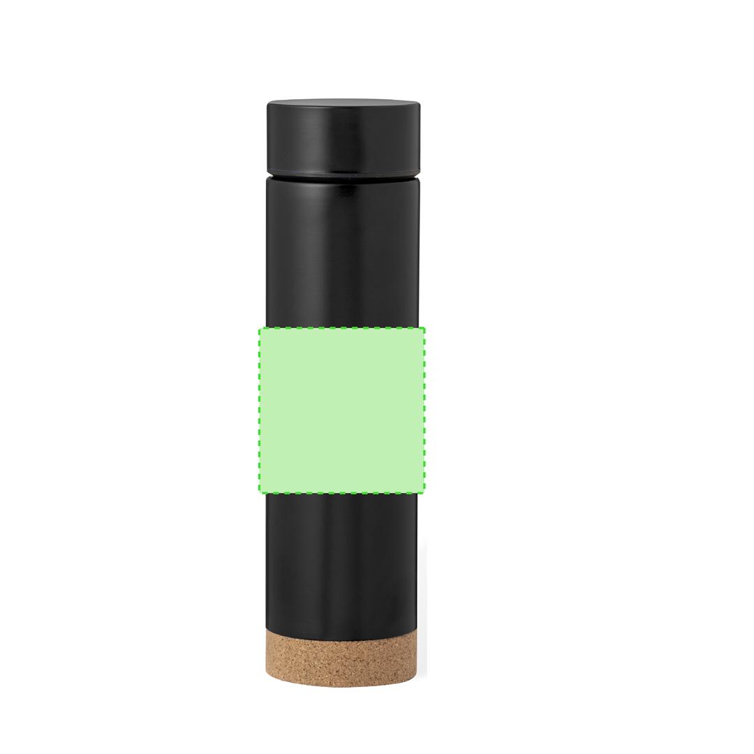 Termo de acero y base de corcho natural con infusor 470 ml