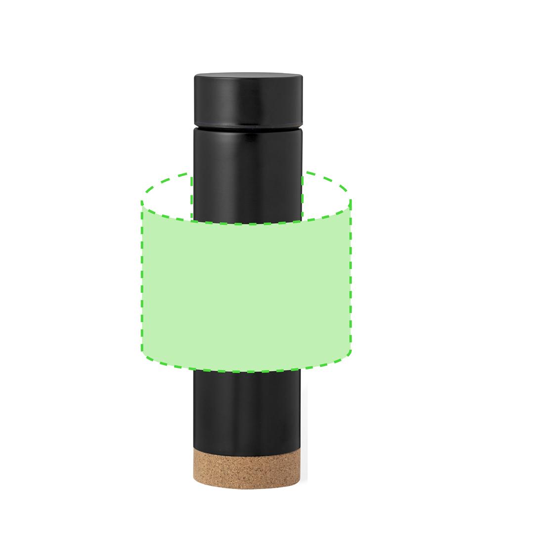 Termo de acero y base de corcho natural con infusor 470 ml