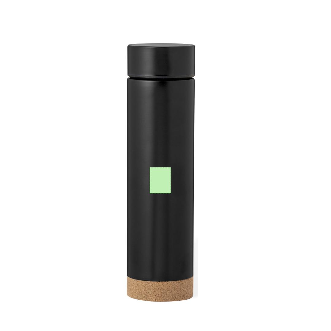 Termo de acero y base de corcho natural con infusor 470 ml