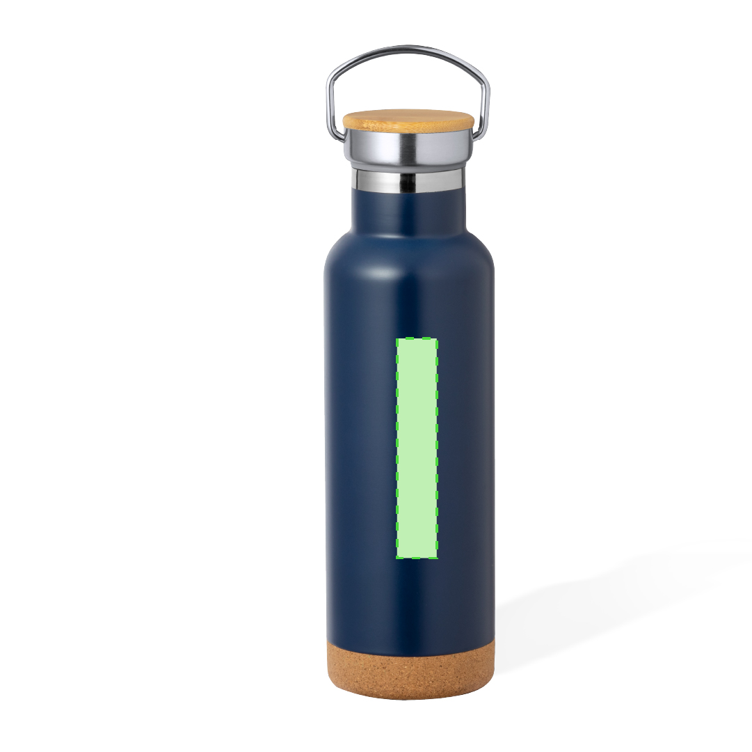 Bidón térmico premium acero, corcho y bambú 650 ml
