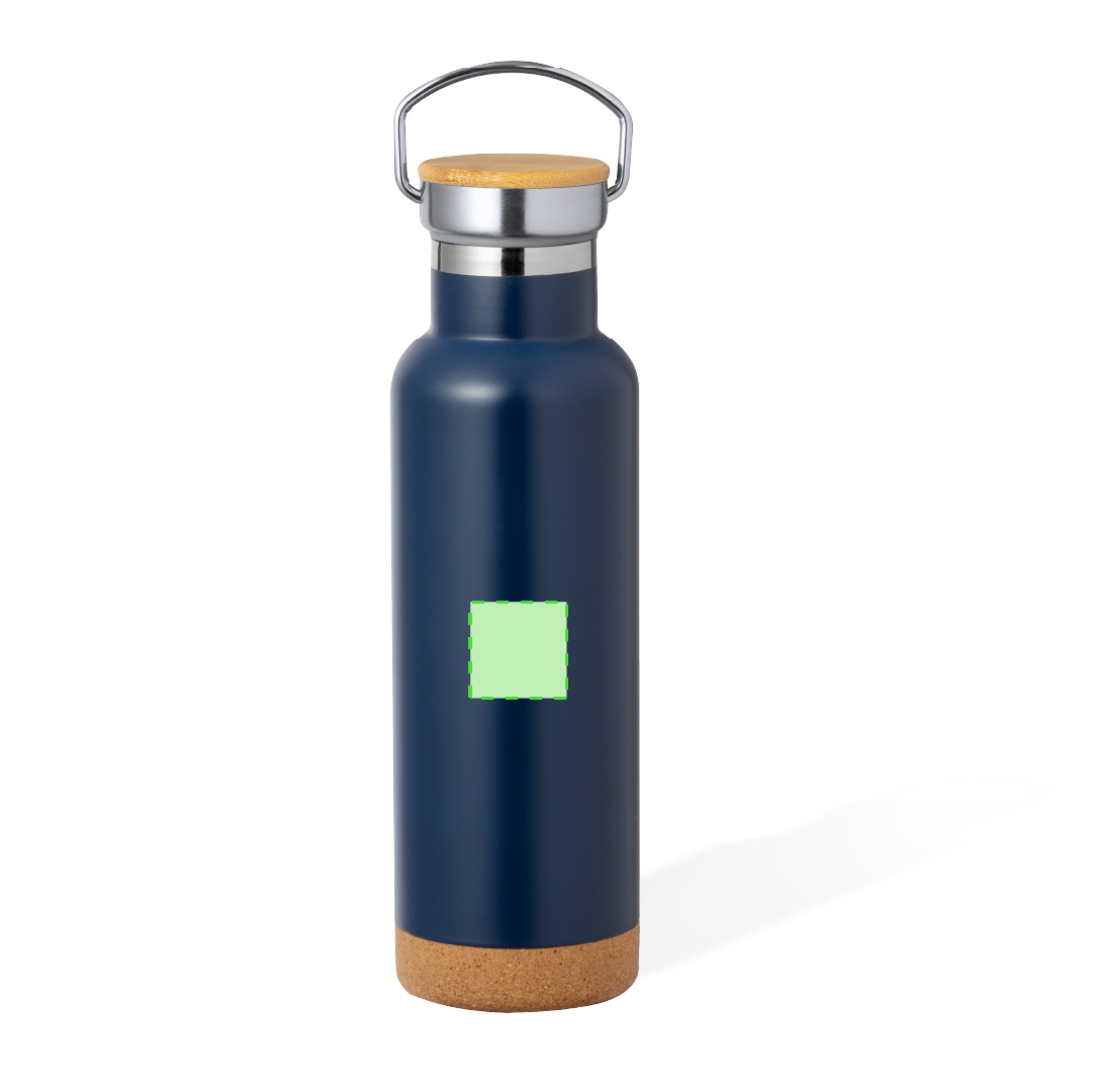 Bidón térmico premium acero, corcho y bambú 650 ml