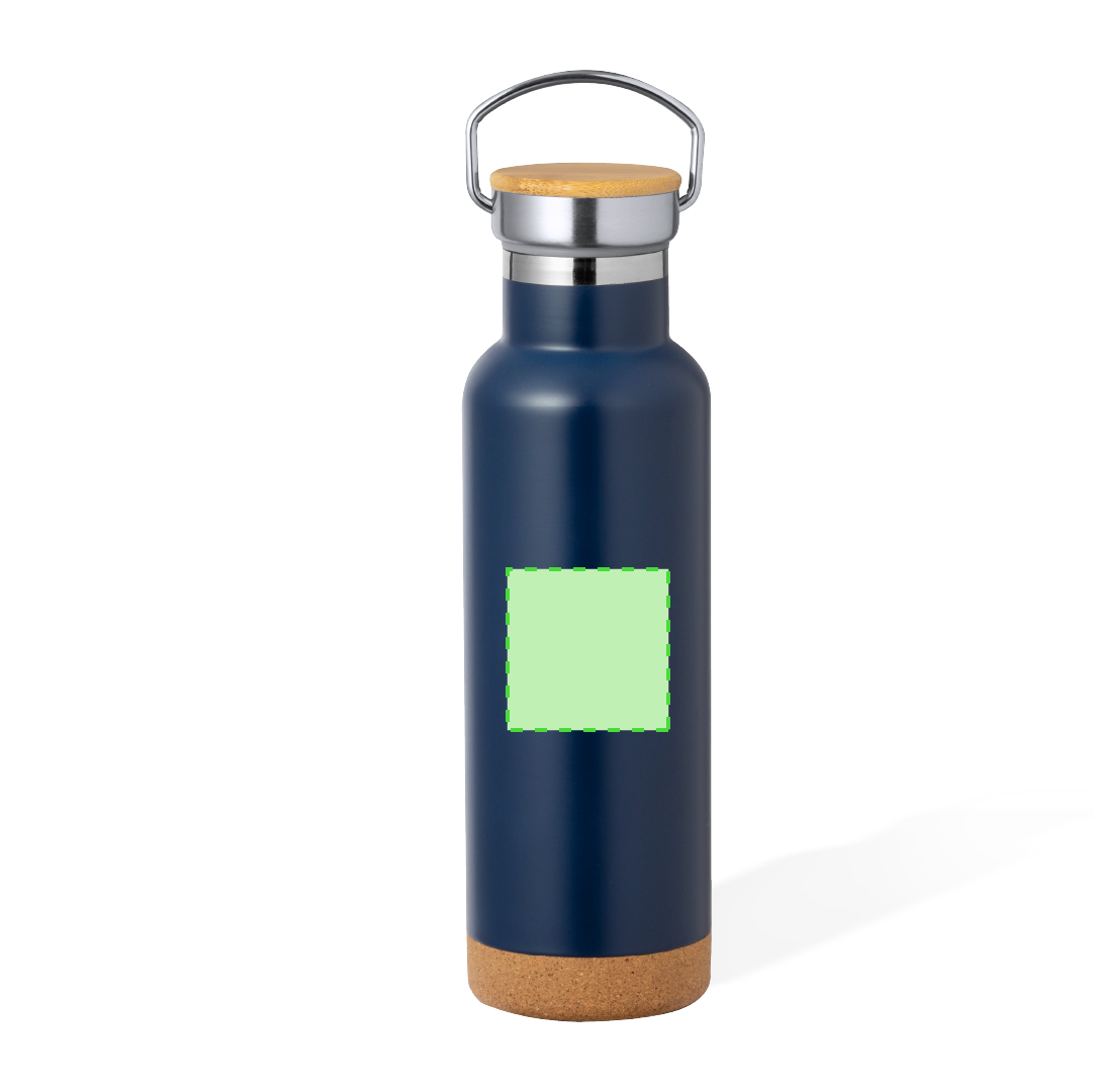 Bidón térmico premium acero, corcho y bambú 650 ml