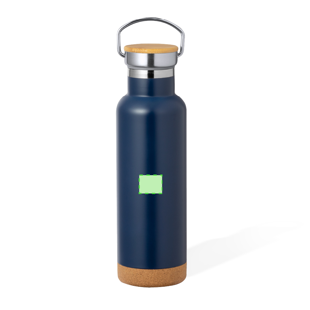 Bidón térmico premium acero, corcho y bambú 650 ml