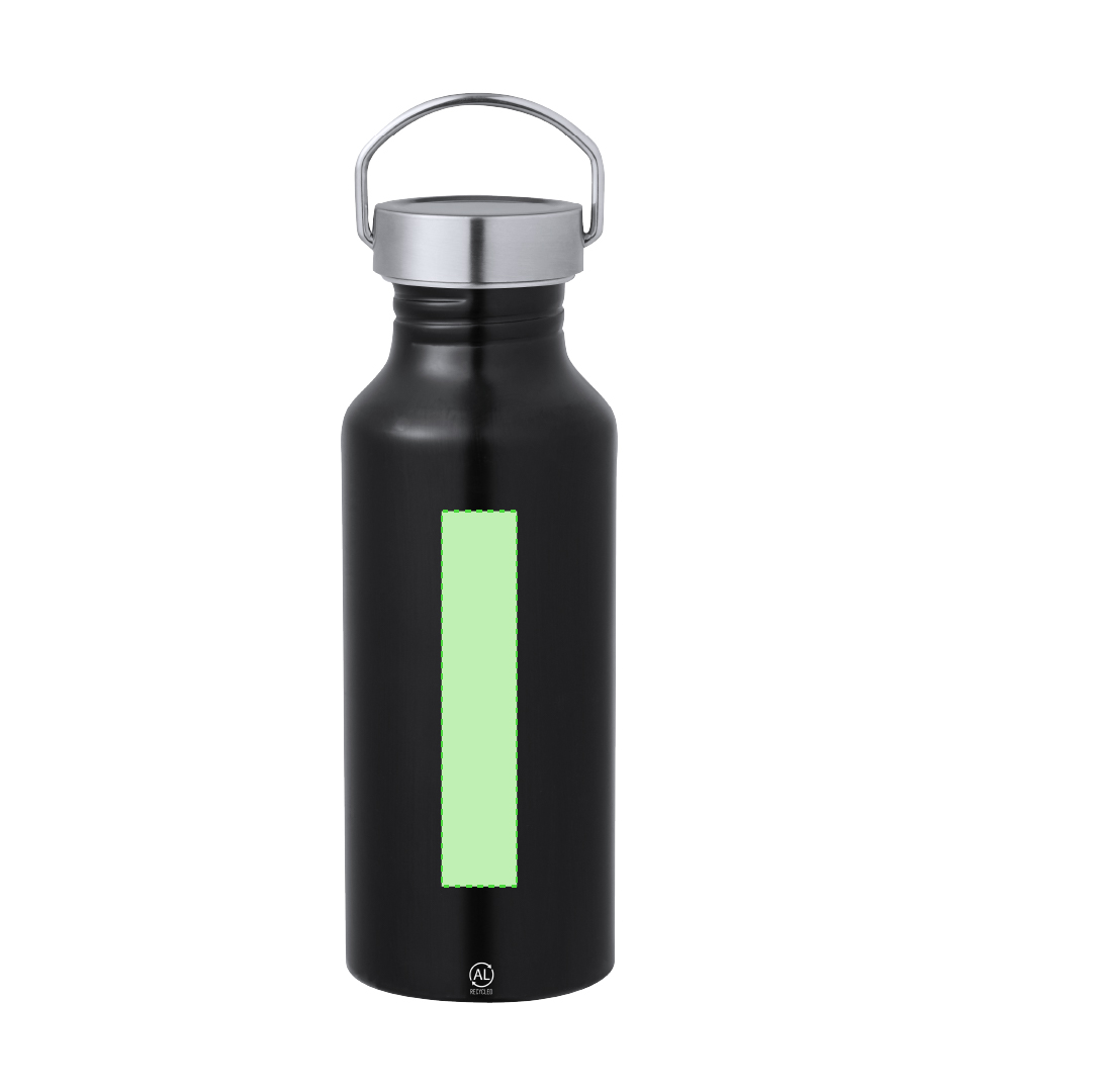 Bidón cilíndrico clásico de aluminio reciclado 650 ml