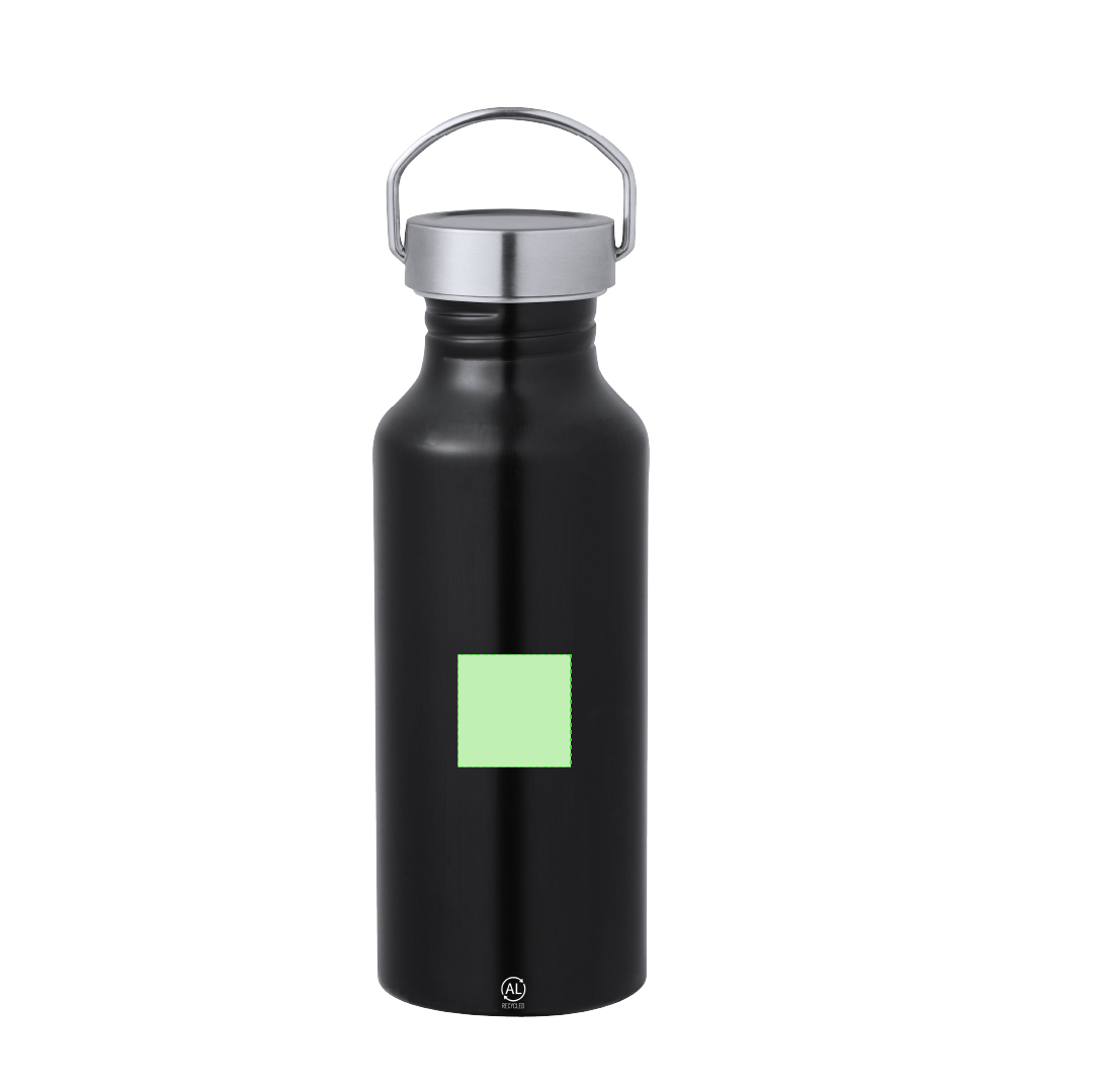 Bidón cilíndrico clásico de aluminio reciclado 650 ml