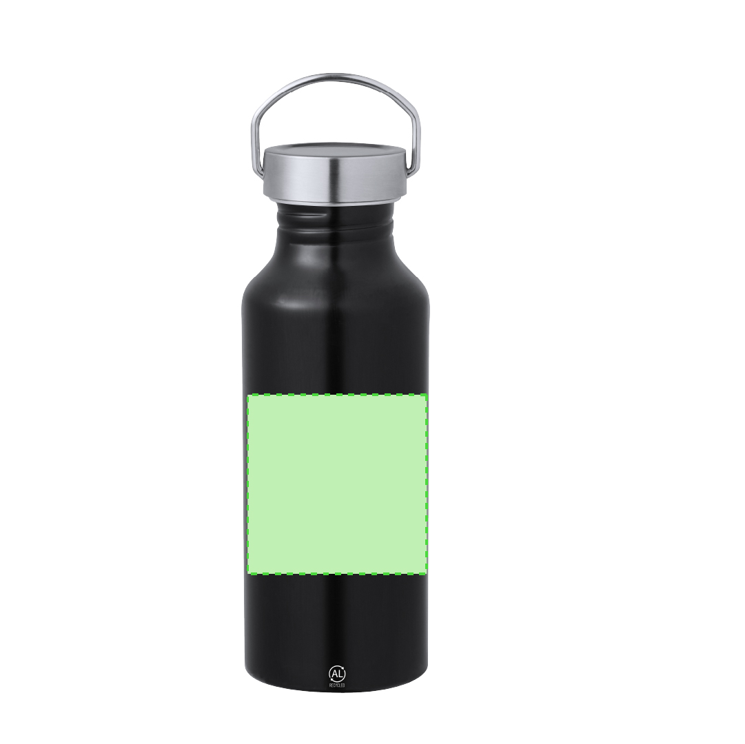 Bidón cilíndrico clásico de aluminio reciclado 650 ml