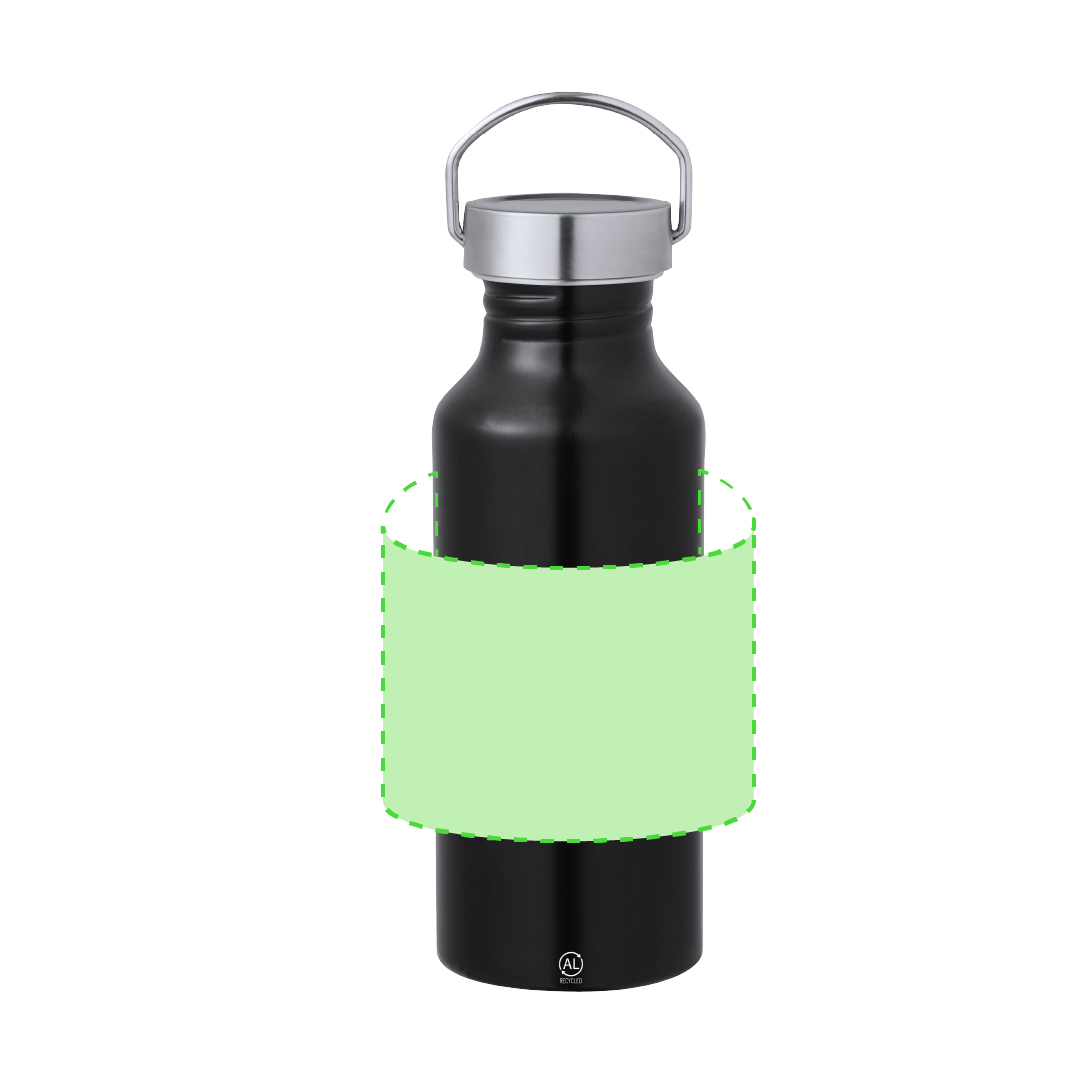 Bidón cilíndrico clásico de aluminio reciclado 650 ml
