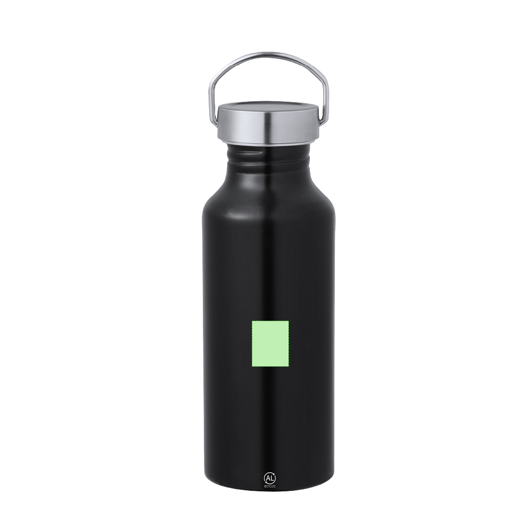 Bidón cilíndrico clásico de aluminio reciclado 650 ml