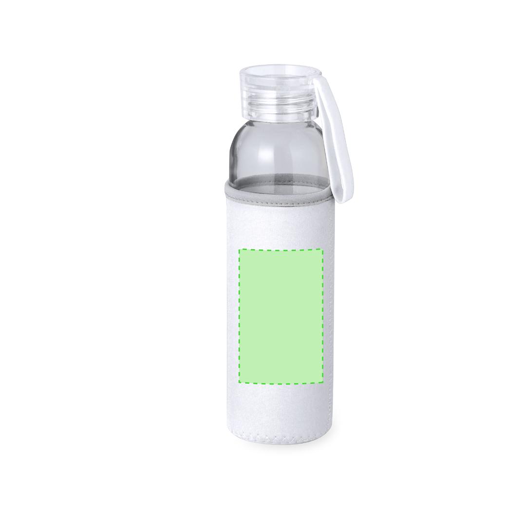 Bidón de cristal básico con funda Soft Shell protectora 500 ml