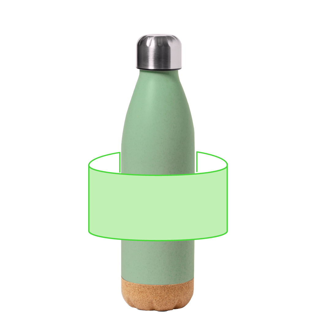 Bidón híbrido de PE, corcho y acero inoxidable 650 ml