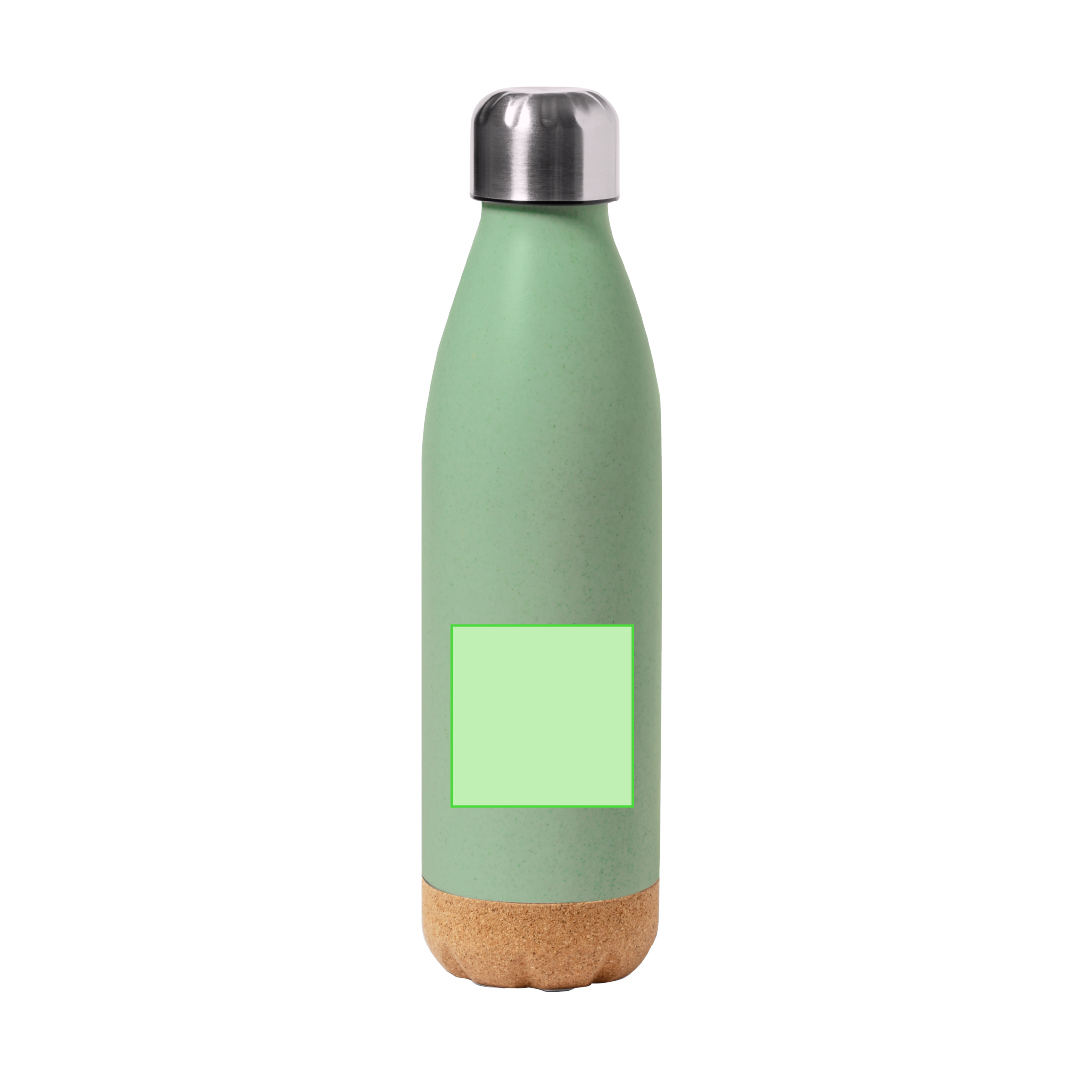 Bidón híbrido de PE, corcho y acero inoxidable 650 ml