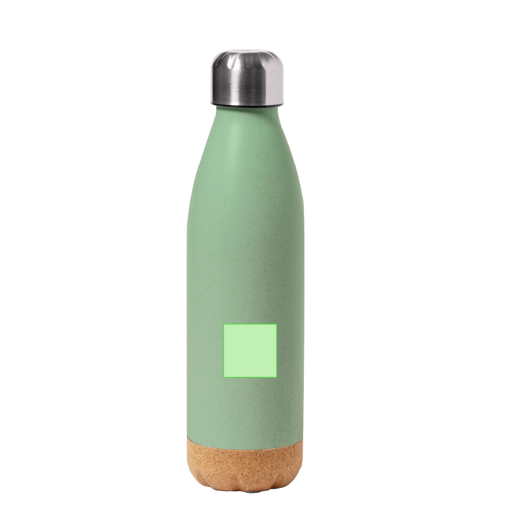 Bidón híbrido de PE, corcho y acero inoxidable 650 ml