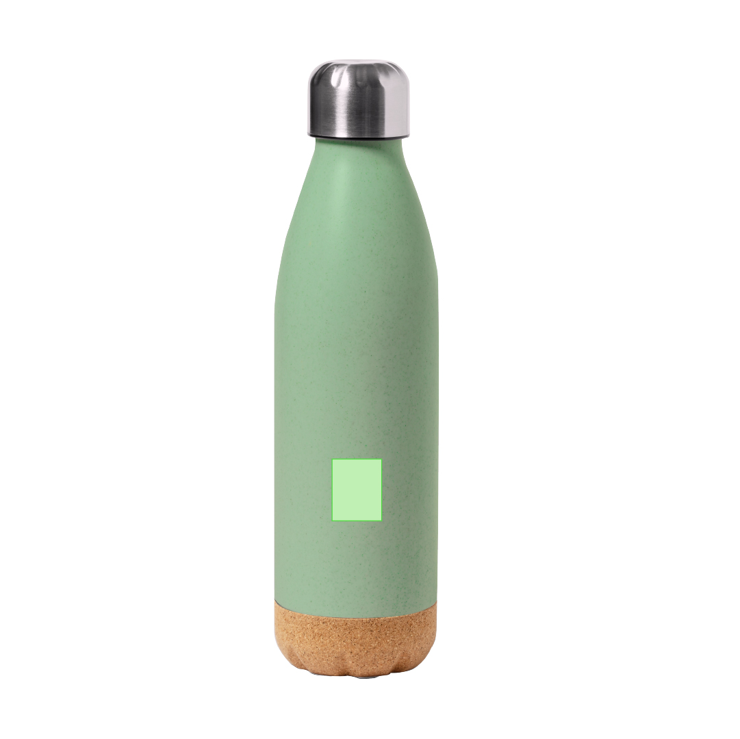 Bidón híbrido de PE, corcho y acero inoxidable 650 ml