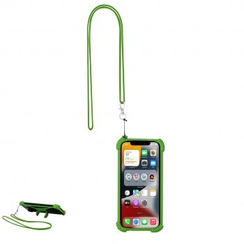 Lanyard de silicona elástica con soporte multi-ángulo