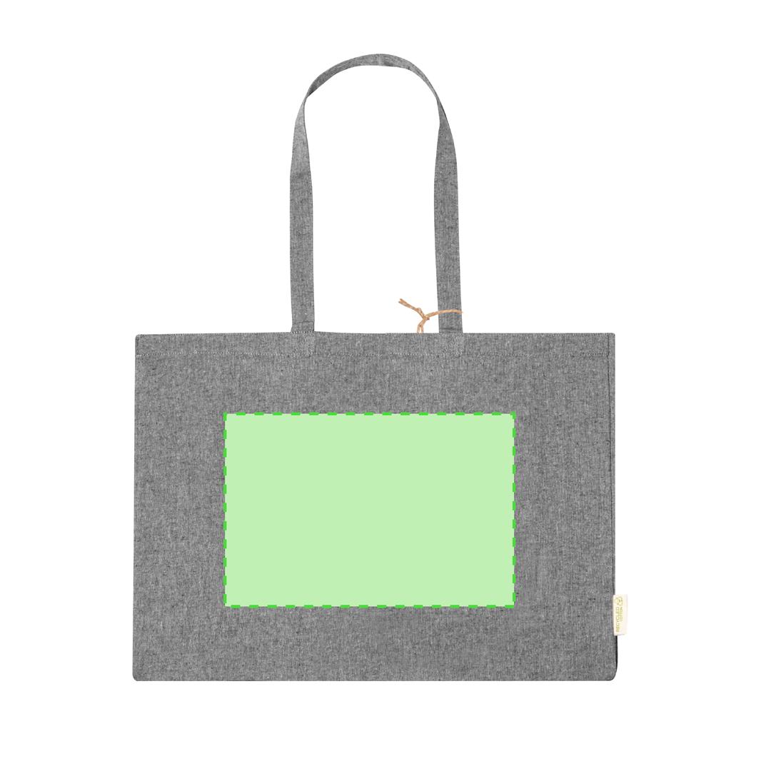 Bolsa de algodón reciclado 220 g/m² fuelle multicolor 50×36