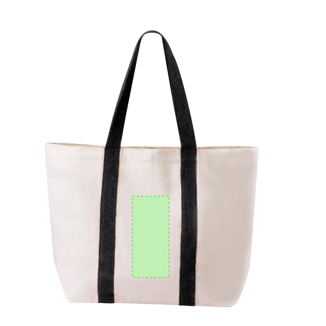 Bolsa de algodón 280 g/m² asas largas natural 38×42 cm