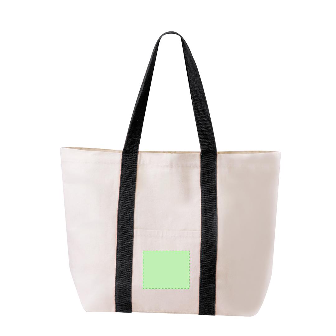 Bolsa de algodón 280 g/m² asas largas natural 38×42 cm