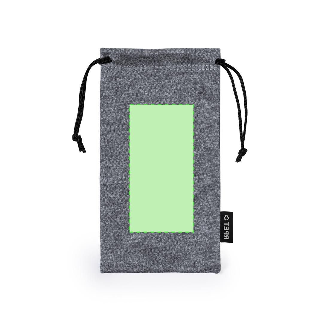 Funda para gafas de sol en microfibra RPET suave con cordones de autocierre en amplia gama de colores — 9,5x18 cm