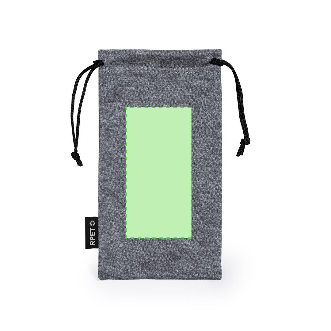 Funda para gafas de sol en microfibra RPET suave con cordones de autocierre en amplia gama de colores — 9,5x18 cm