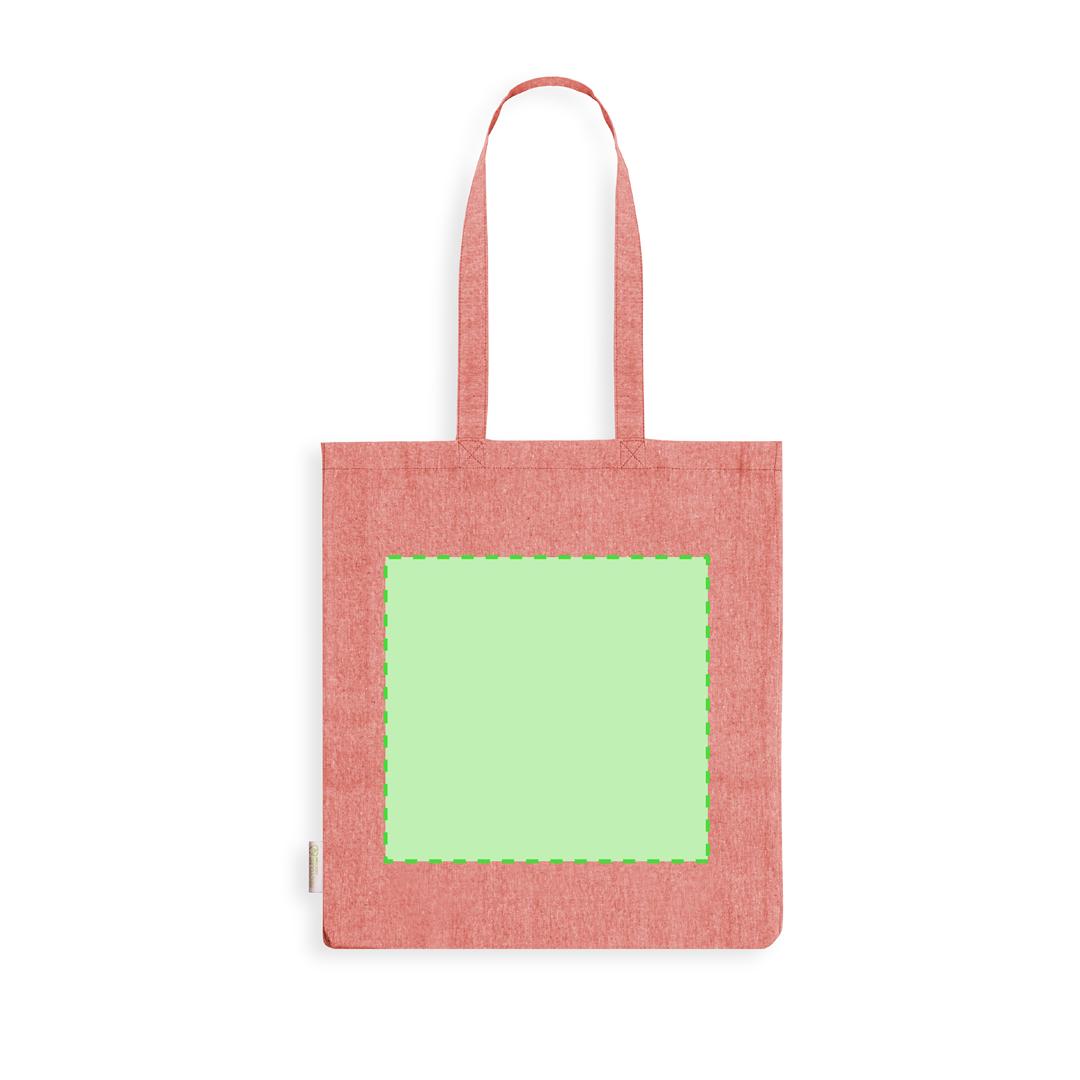 Bolsa de algodón reciclado 140 g/m² fuelle colores nature