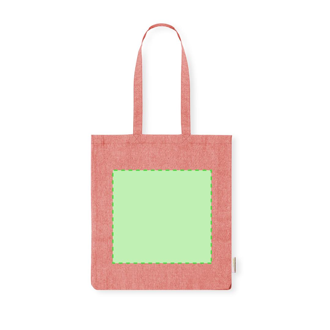 Bolsa de algodón reciclado 140 g/m² fuelle colores nature